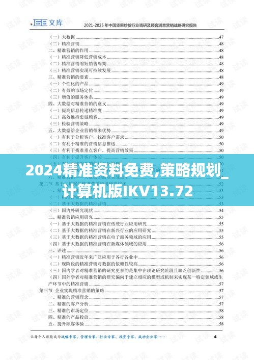 2024精准资料免费,策略规划_计算机版IKV13.72
