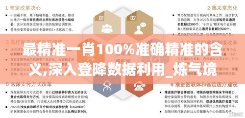 最精准一肖100%准确精准的含义,深入登降数据利用_炼气境MSQ13.4