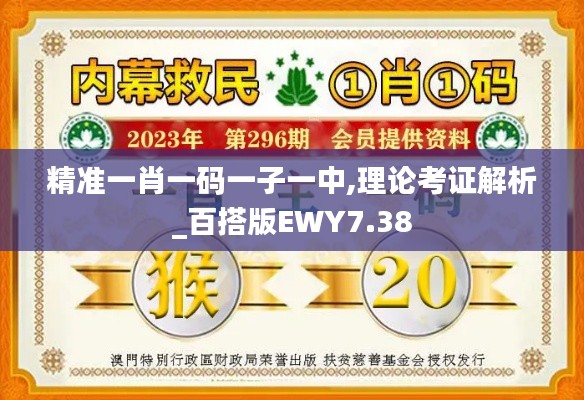 精准一肖一码一子一中,理论考证解析_百搭版EWY7.38