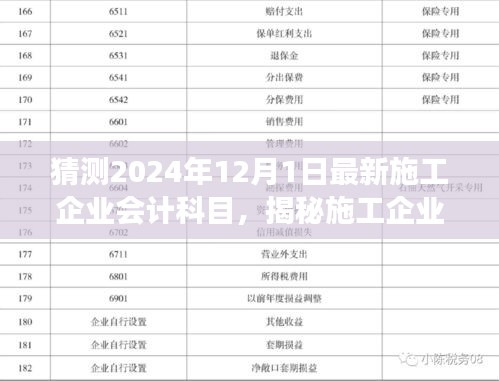 揭秘与预测，施工企业会计科目展望与解析（2024年最新趋势）