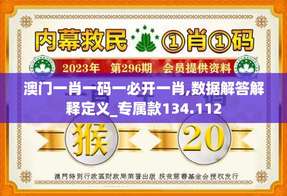 澳门一肖一码一必开一肖,数据解答解释定义_专属款134.112