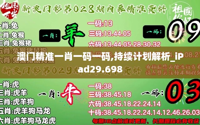 澳门精准一肖一码一码,持续计划解析_iPad29.698