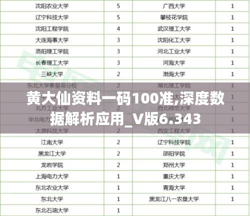 黄大仙资料一码100准,深度数据解析应用_V版6.343