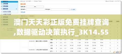 澳门天天彩正版免费挂牌查询,数据驱动决策执行_3K14.558