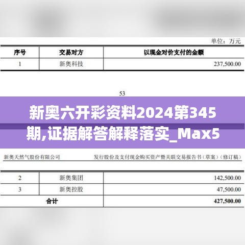 新奥六开彩资料2024第345期,证据解答解释落实_Max5.589