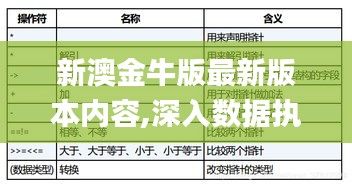 新澳金牛版最新版本内容,深入数据执行计划_Z1.747