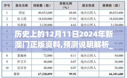 历史上的12月11日2024年新澳门正版资料,预测说明解析_优选版3.305