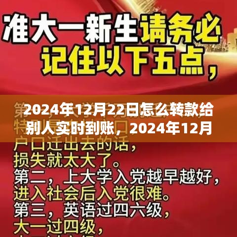 实时转账时代，如何在2024年12月22日实现金融交易的即时到账