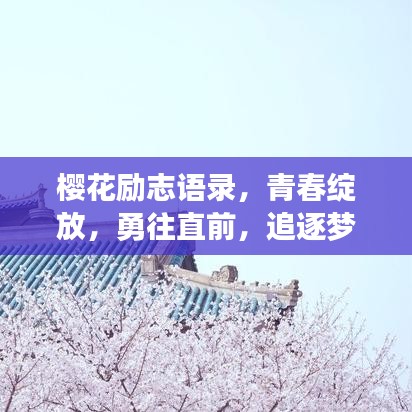 樱花励志语录，青春绽放，勇往直前，追逐梦想不停歇