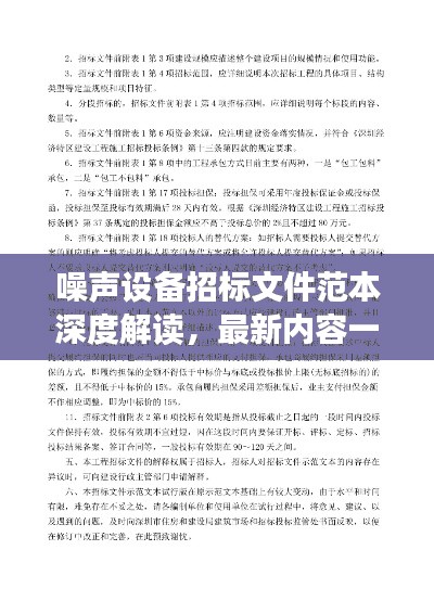 噪声设备招标文件范本深度解读，最新内容一览