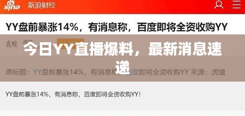 今日YY直播爆料，最新消息速递