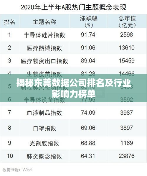 揭秘东莞数据公司排名及行业影响力榜单