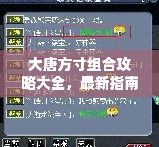 大唐方寸组合攻略大全，最新指南助你轻松掌握！