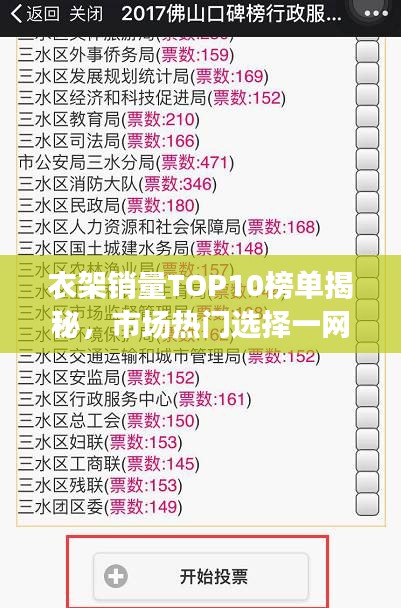衣架销量TOP10榜单揭秘，市场热门选择一网打尽