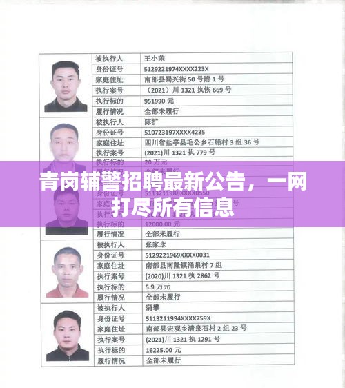 青岗辅警招聘最新公告，一网打尽所有信息